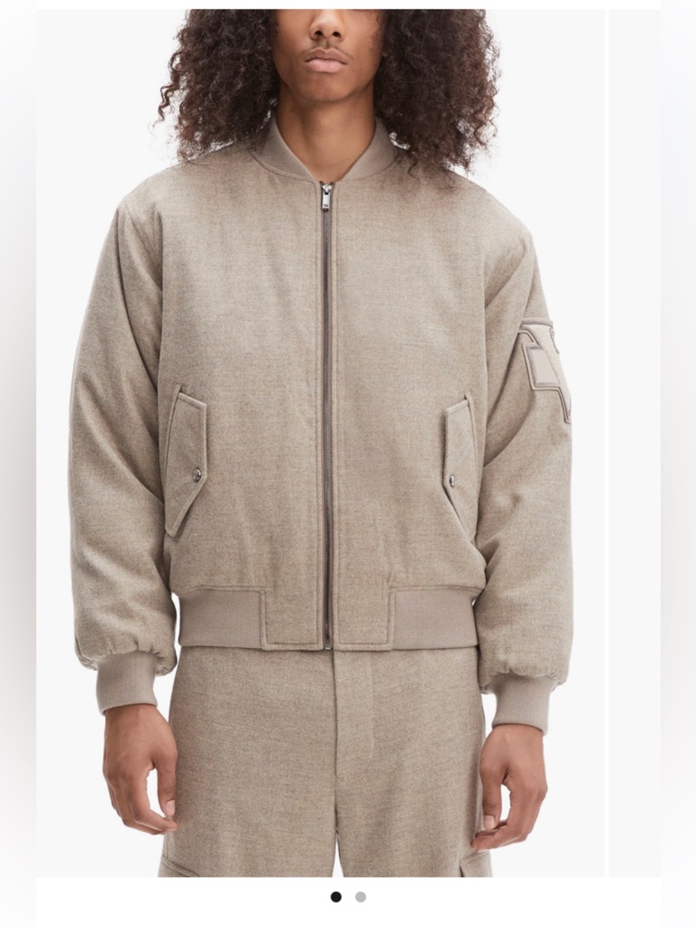 VAYDER men’s Bassi Bomber Jacket wool small NWT